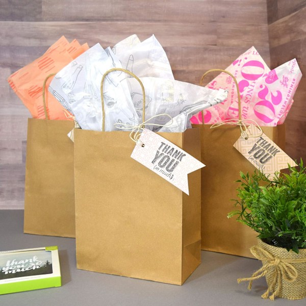 Brune papirsposer med håndtag – 20x10x25 cm 50 stk. Papirsposer