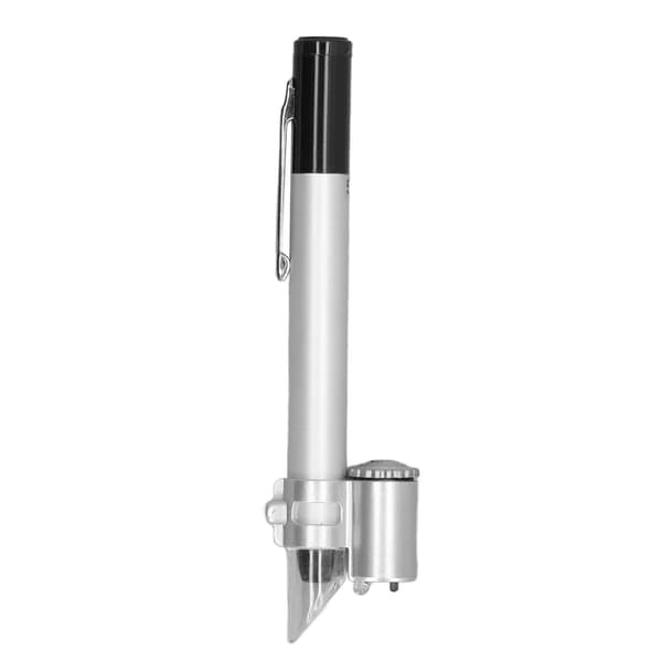 Pen Microscope 50X Clear Look Portable Pocket LED Magnifier with Scale for Lab Home Jewelry Store