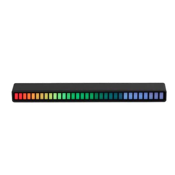 Stemmestyret RGB Ambient Light Bar USB til Bil Hjemmestudie - Sort