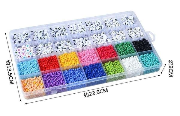 DIY - Bead Box - Seed Beads - 3mm - 3900pcs - Letter Beads
