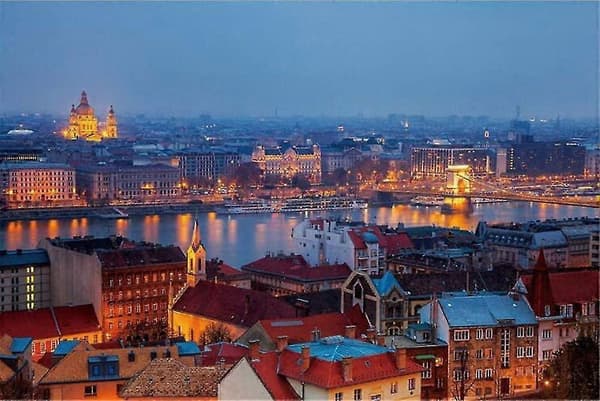 1000 Brikker Budapest Landskap Bilde Trepuslespill For Voksne, 30x20 Tommer