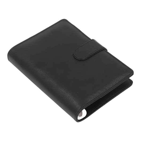 A6 Budgetmappe Bærbar PU Læder Omslag A6 Mappeplanlægger med Lynlåspose Etiketpapir til Kontor Skole