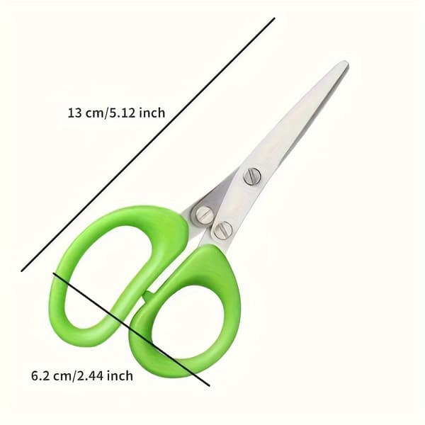 3-Layer Stainless Steel Kitchen Shears, Multifunctional Onion and Herb Cutter