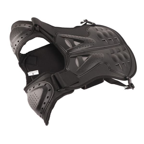 Kids Riding Chest Back Protector Skating Reflective Protective Vest Adjustable Jackets Black S