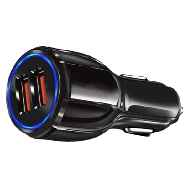 Bilopladeradapter Dobbelt USB QC3.0 Hurtigopladning Intelligent Universal 12V-24V til Telefon Tablet