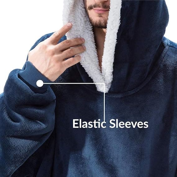 Hoodie-pleddgenser, supermyk, koselig og varm