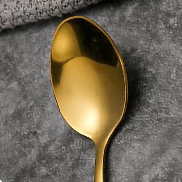 Cutlery Set Portable Stainless Steel Steak Knife Fork Spoon Tableware Thickened Tableware Set Golden Small Spoon
