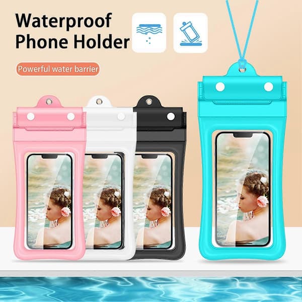 Waterproof Phone Case with Lanyard Transparent Touchscreen Universal Phone Protective Pouch for Boating Diving