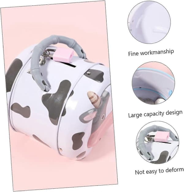 Box Ko Spargris Barn Spargris Plåt Spargris Kreativ Spargris Kalv Pengaburkar