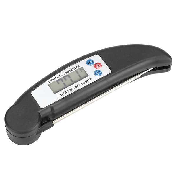 Vikbar Vattentät LCD Digital BBQ Grill Termometer Kök Matlagning Mat Termometer