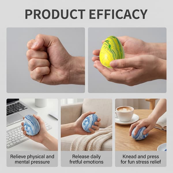 Egg-shaped textured stress relief toy (green, 1 pc)