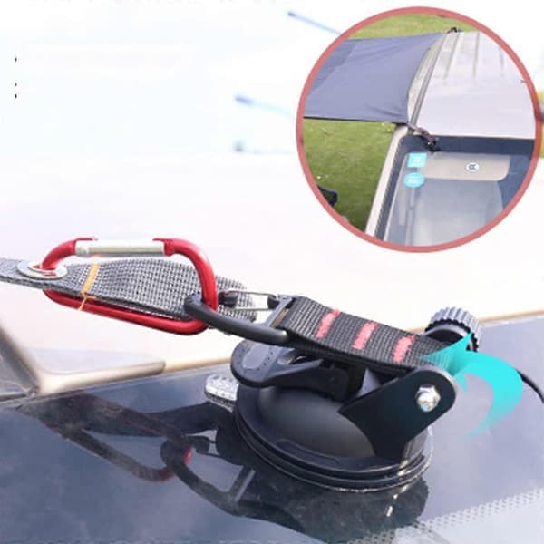 Nirvana Pieces Suction Cup Mount with Fixing Hook, Multifunctional Suction Cups, Strong Car Tensioner, For Car Side Awning, Boat, [DB]