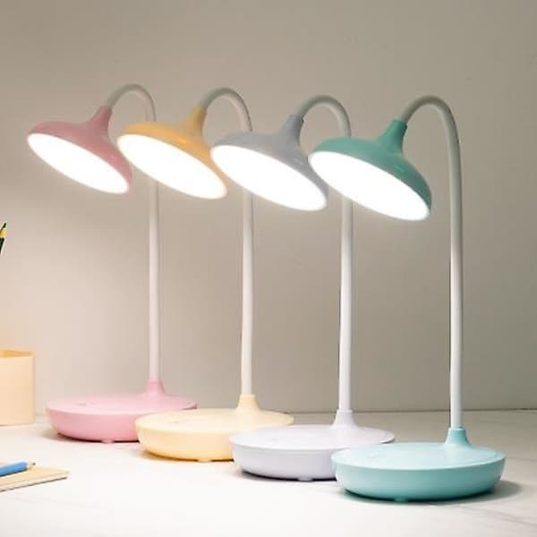 20 LED Fleksibel Touch Skrivebordslampe Sengelampe Læselampe Dæmpbar USB Genopladelig blå