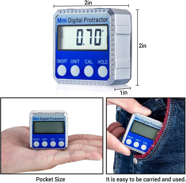 Digital magnetisk inklinometer LCD gradskive Mini vanntett Hori