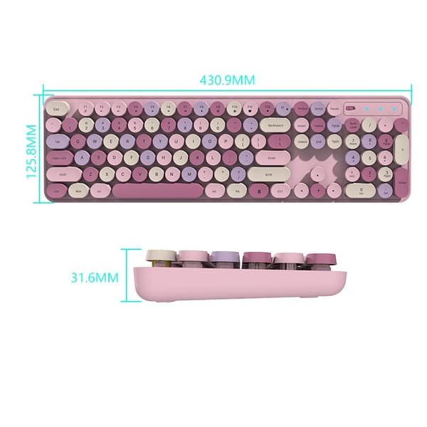 2.4G Wireless Keyboard and Mouse Combo - Silent, Ergonomic, Battery Powered, Compatible with Windows, Mac, and Linux