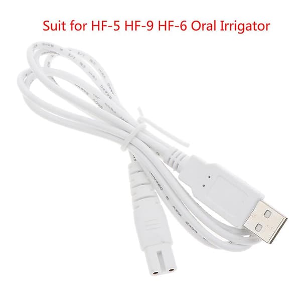 USB-opladerkabel til HF-5 HF-9 HF-6 Oral Irrigator Tandvandstråle HFMQV [DB] One Size One Size