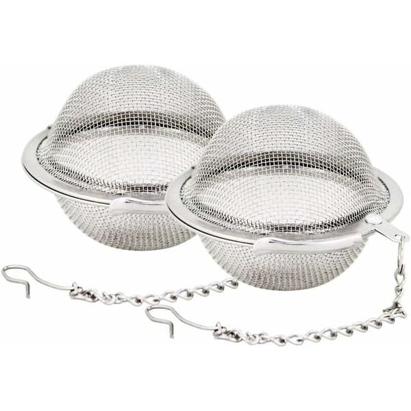 2 rustfri tebolde med gitter (ca. 6 cm) teholder te-diffuser rent te-afstand