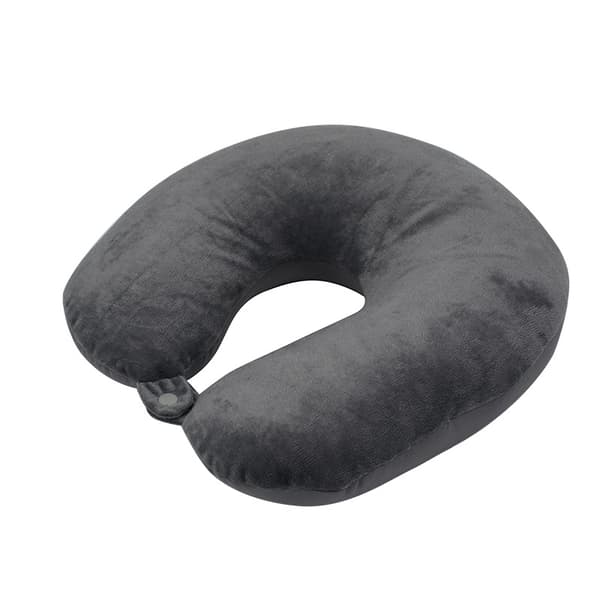 Memory Foam Nackstödskudde, Kompakt Lätt Lyx Snabb Pack för Camping, Vilokudde för Sömn (Grå)