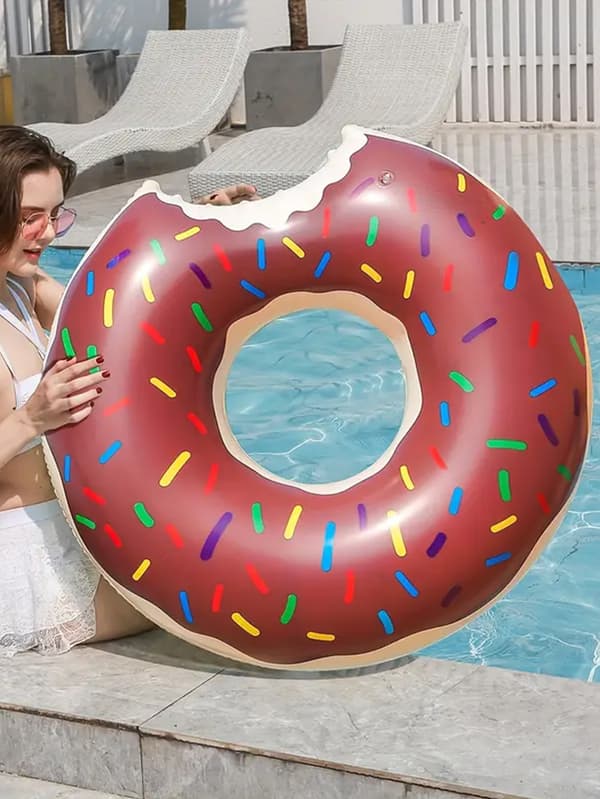 Flydende vandlounge til pool 50cm, Oppustelig flydende lounge til pool, Flydende vandlounge til pool, til børn. chokolade 80cm chokolade 80cm chocolate 80cm