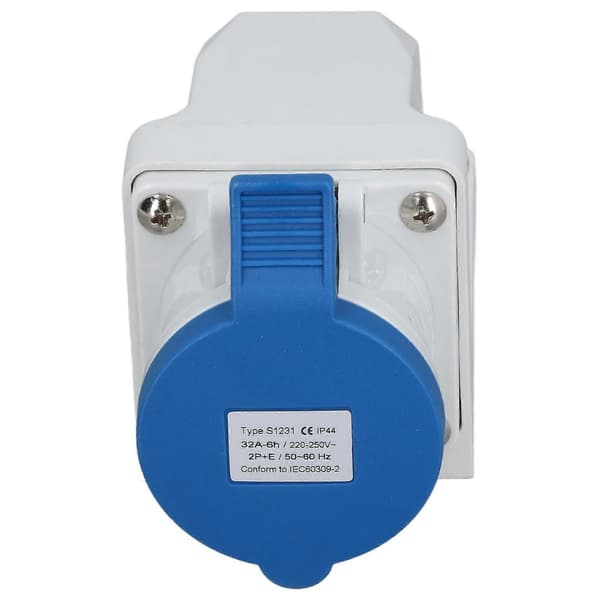 Industrial Plug, Electric 3-Pin 32A 2P+E IP44 Waterproof Dustproof 220