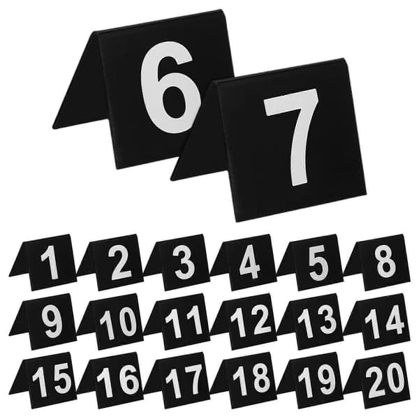 20 stk. Bordnummer V-formede Bordnummerskilte til Bryllup Konference Reception 1-20 [DB]