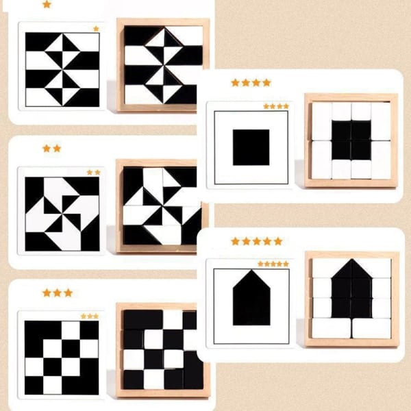 Dolt Block Puzzle Pussel Leksaker Träpussel Leksak C