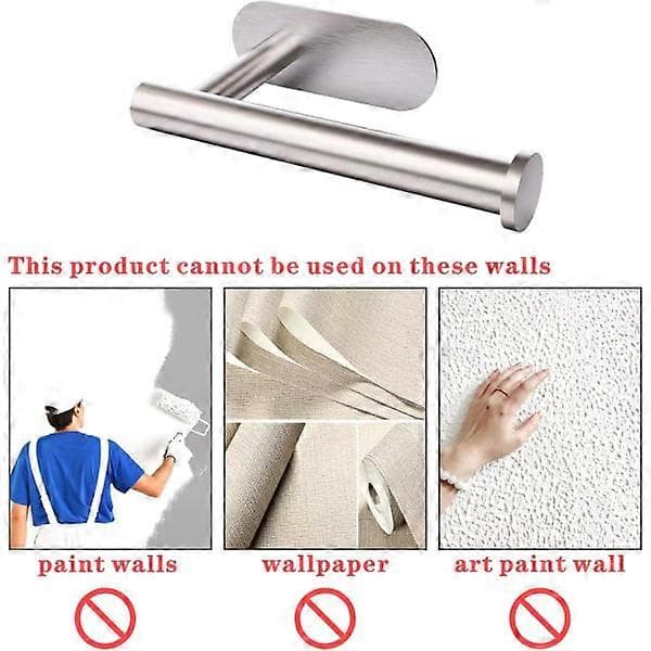 Toiletpapirholder Selvklæbende - 3M Toiletpapirholder Rustfrit stål