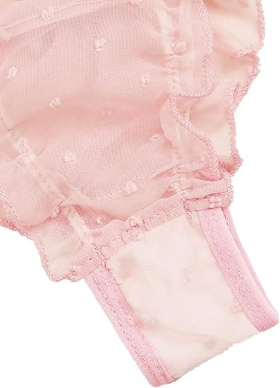 Dame selvbundet plissert jacquard mesh undertøysett sexy BH og truser
