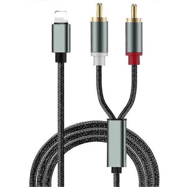 Lydadapterkabel Telefon til RCA Lotus Kabel Høyttaler Lydforsterker Lenke Lydkabel for Apple iPhone Lightning-ZZY