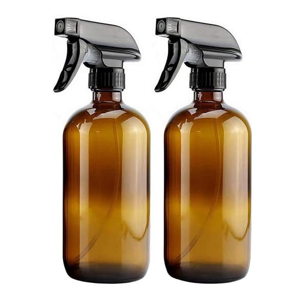 Brune glasflasker 250ml: UV-beskyttelse, sprayhoved, tragt Brun brown