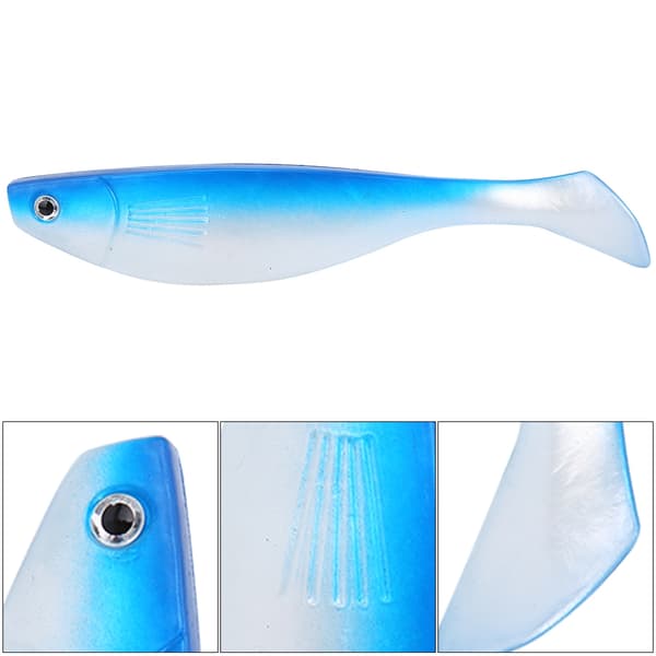 2 pcs/pack New Lifelike Artificial Soft Baits Fake Fishing Lure Accessories (Blue)