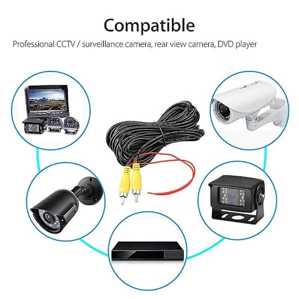 10m RCA videokabel trådløs videosender modtager til bakkamera