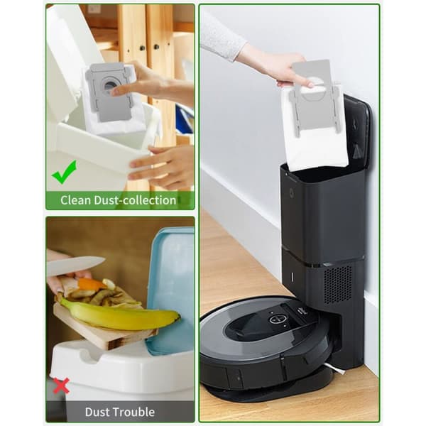 iRobot Roomba i7 i3 i4 i6 j7 i8 S9 E5 E6 E7 Clean Base -imuripussit, 10 kpl