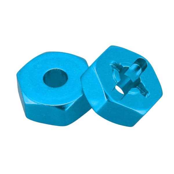 Aluminiumslegering 12 mm kombinationshjulnav hex-adapter opgradering, blå