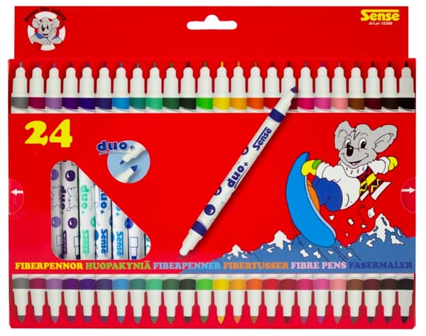 Sense Fiber Pens Double Tip 24-Pack