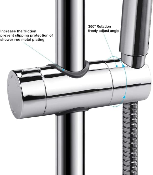 Dusjklemme 18-25mm ABS Justerbar Erstatning Hånddusj Skinne