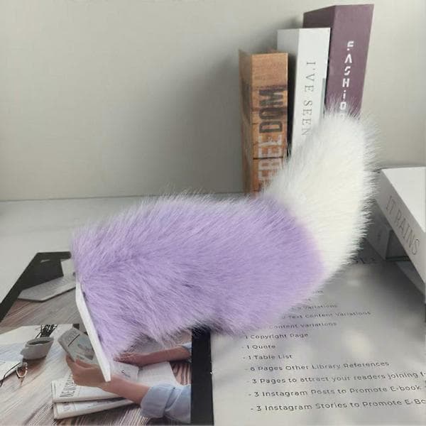 Remote Control Fluffy Tail Car Decoration - Cute Waving Animal Tail Accessory for Cosplay & Fun Car Styling