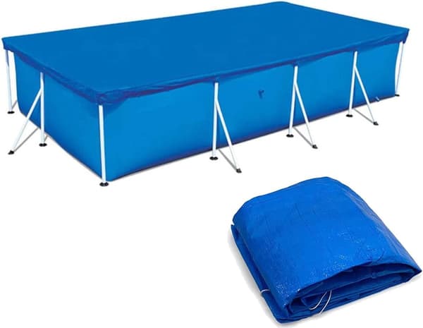 Pool Cover, Rectangular Pool Cover, Easy-to-Install Dustproof Pool Cover, Suitable for Frame Pool (220*150CM)