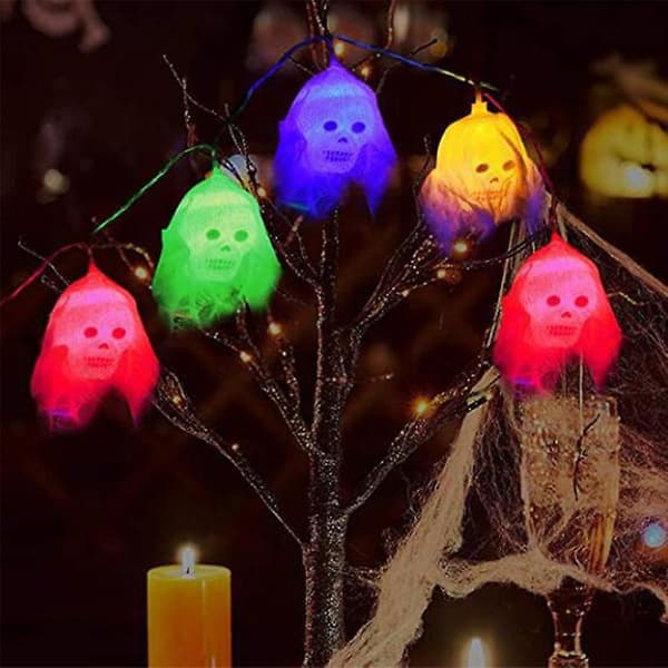 Halloween-luurankovalosarja, aavemainen sisä-/ulkojuhlakoriste kurpitsoilla ja aaveilla