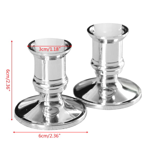 2 Pieces Plastic Candlestick Base Holder Pillar Candle Stand For Electronic Candles