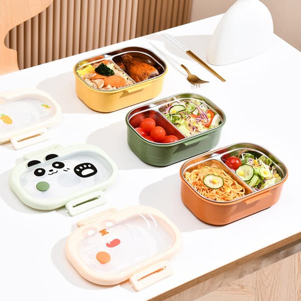Multi-facks förseglad Bento Box Mångsidig läckagesäker matbehållare för picknick Green