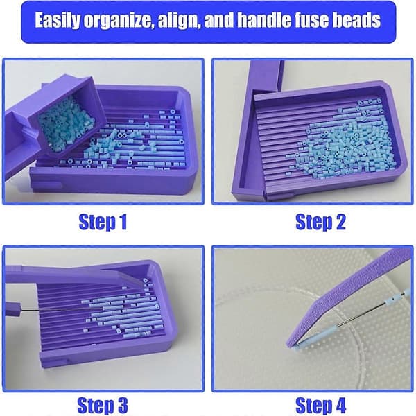 [COQQ] Bead Plate Single Needle Tweezers & Adjustment Tray Set, 5mm Bead Plates Kit, Bead Plate Tools for Craft Jewelry