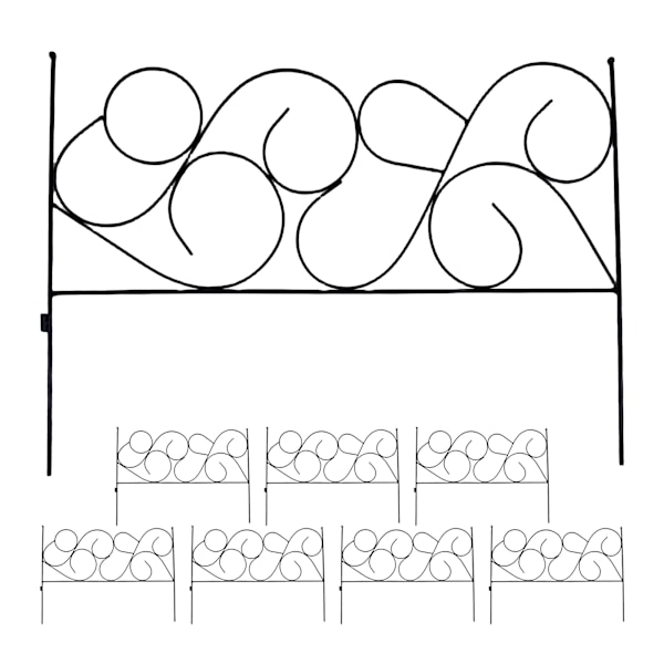 Metalkant til haven, 8-delt jugendstil design 1820