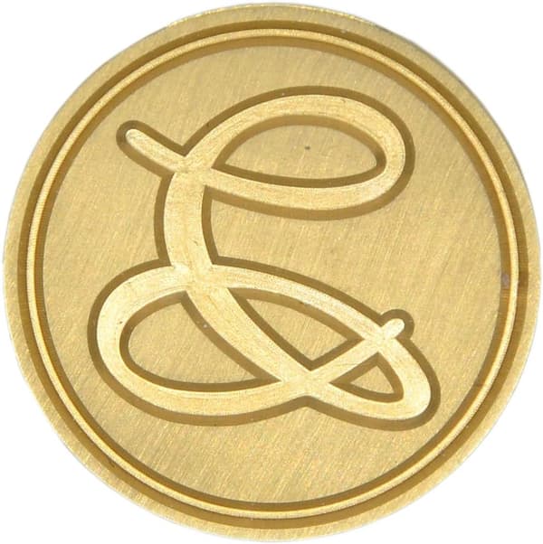 Voksseglstempel bokstav A-Z, alfabet initialseglstempel for jule- og takkekort, bryllupsinvitasjon W-S-2 (bokstav C)