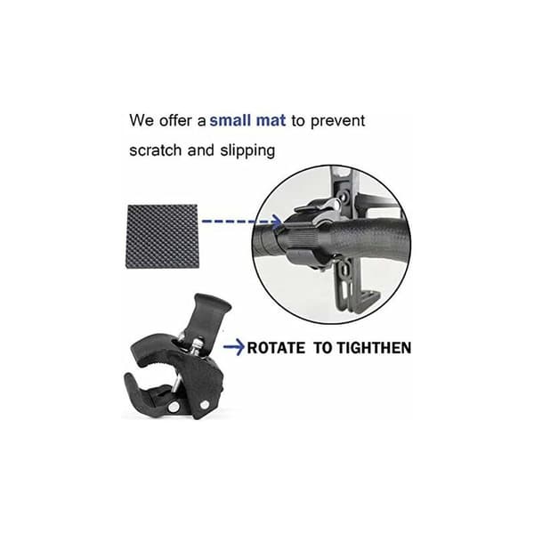 Justerbar flaskeholder, til landevejscykler/mountainbikes, aluminium 360° Ro