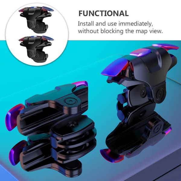 Spilcontroller Trigger sort, plastik, 1 par, til smartphone -