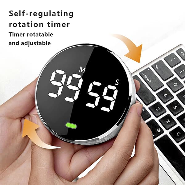 Digital Kjøkken Timer Visuelle timere Stor LED-skjerm Magnetisk Nedtelling Opptelling Timer
