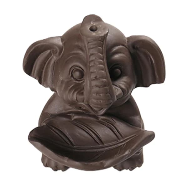 Elephant Backflow Incense Holder Elephant Ornament Catcher As Picture 10.5cmx7.4cm