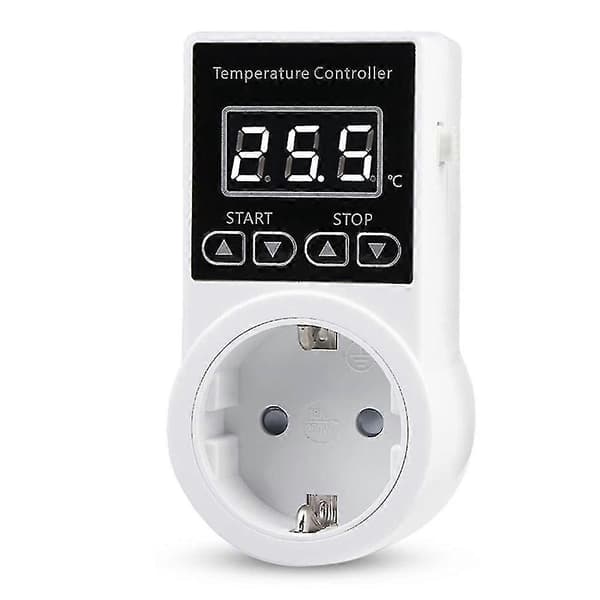 1 st Termostatuttag med sensor, digitalt temperaturkontrolluttag, vattentät temperatur S