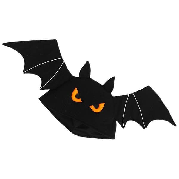 Bat Headwear Plush Halloween Costume Hat for Party Use Black Plush